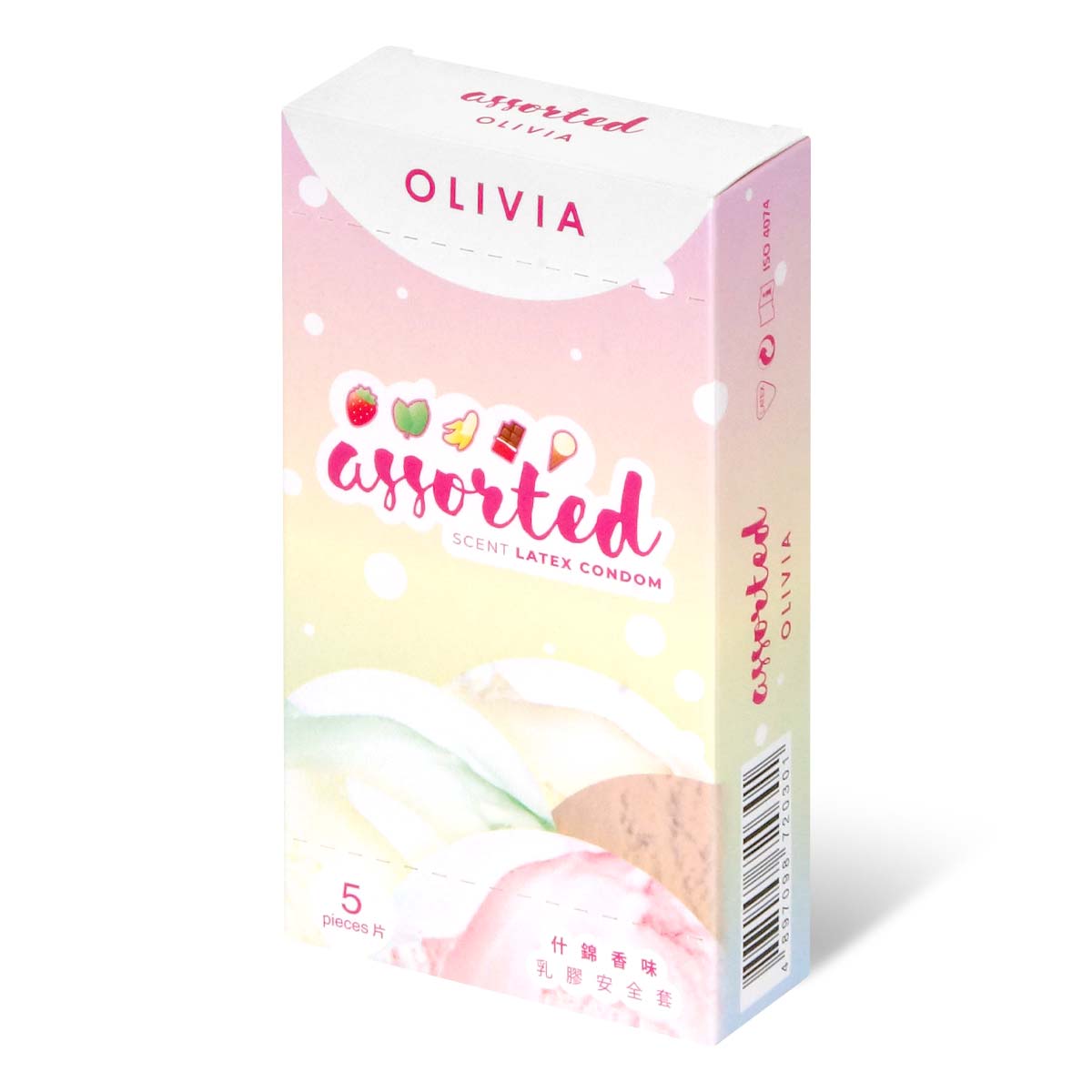 Olivia Assorted Scent Oral Condom 5's Pack Latex Condom ()-p_1