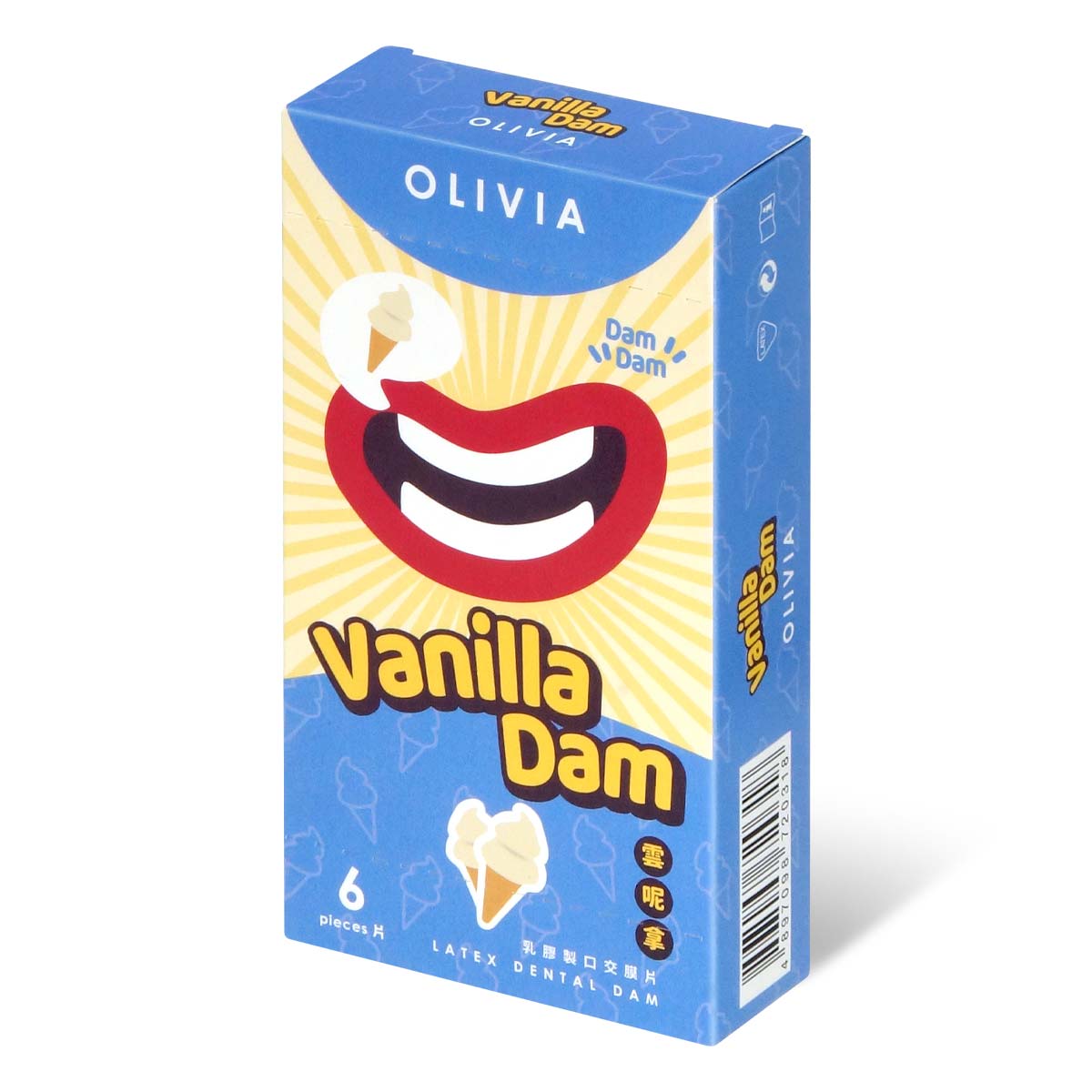 Olivia Vanilla Scent 6's Pack Latex Dental Dam-p_1