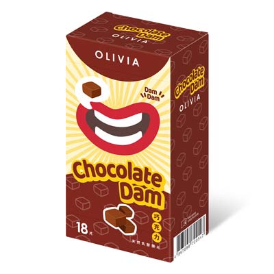 Olivia Chocolate Scent 18's Pack Latex Dental Dam-thumb