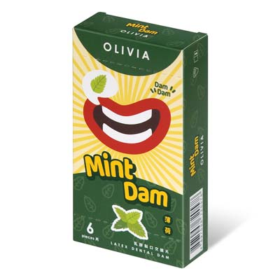 Olivia Mint Scent 6's Pack Latex Dental Dam-thumb