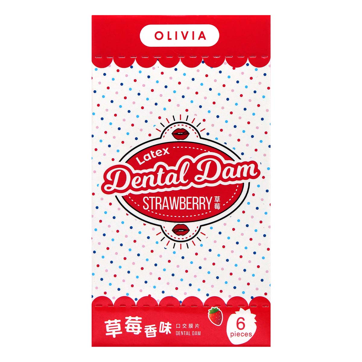 Olivia Candy Store Strawberry Scent 6's Pack Latex Dental Dam-p_2