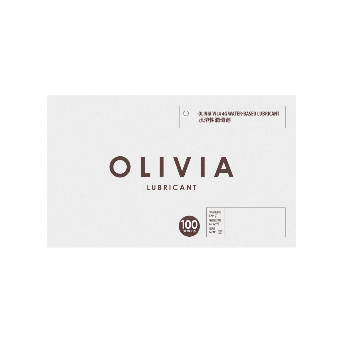 Olivia WL4 sachet 100 pieces Water-based Lubricant-p_2