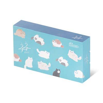 JEX USU-USU 1000 Jelly-Coated Cat Pattern 12's Pack Latex Condom-thumb
