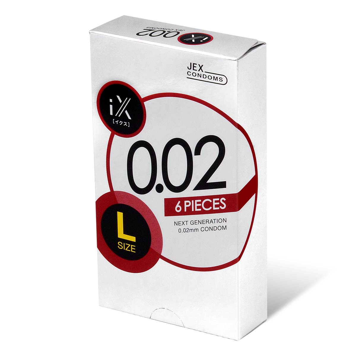 JEX iX 0.02 L-size 6's Pack PU Condom-p_1