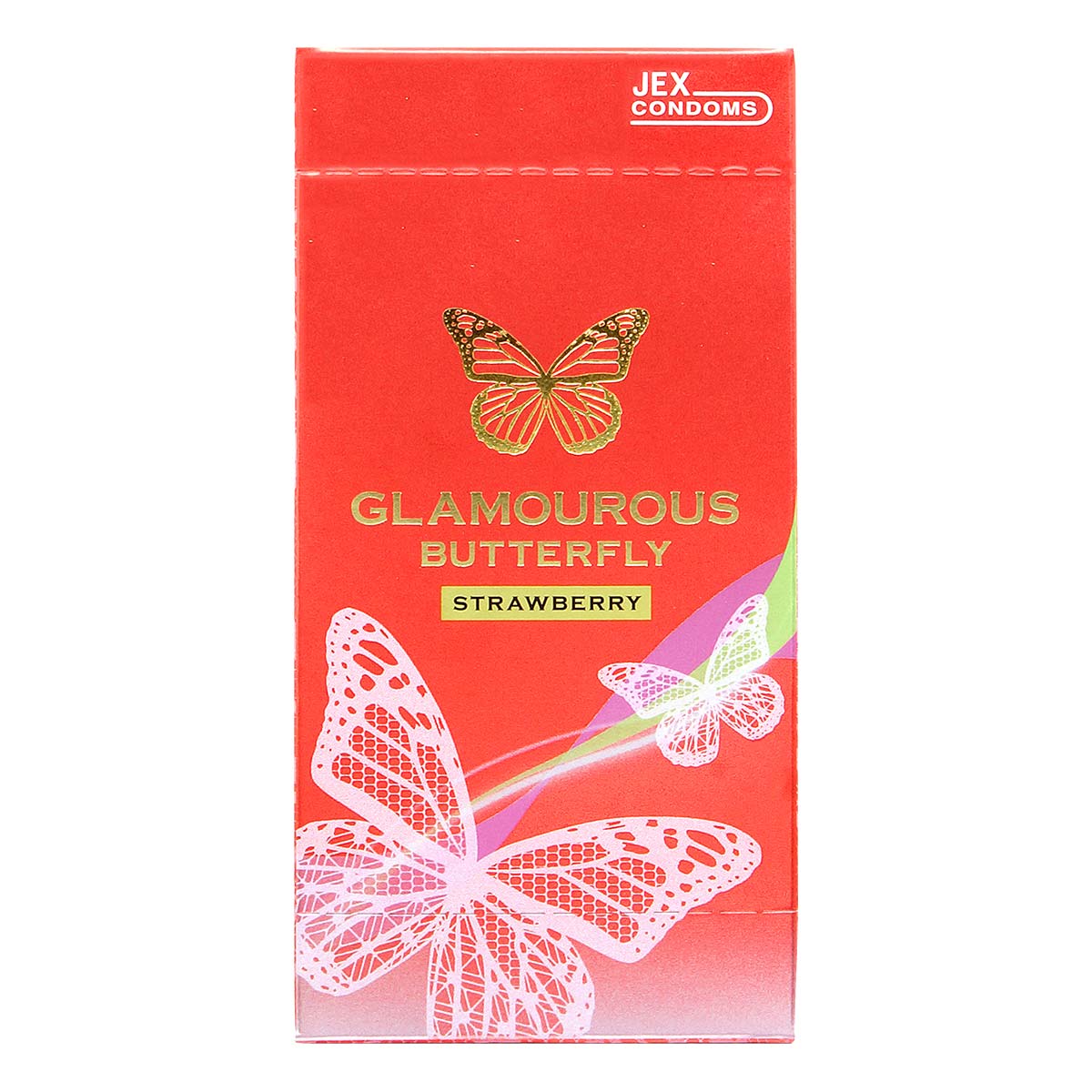 Glamourous Butterfly Strawberry 6's Pack Latex Condom-p_2