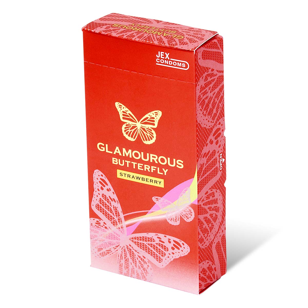 Glamourous Butterfly Strawberry 6's Pack Latex Condom-thumb_1