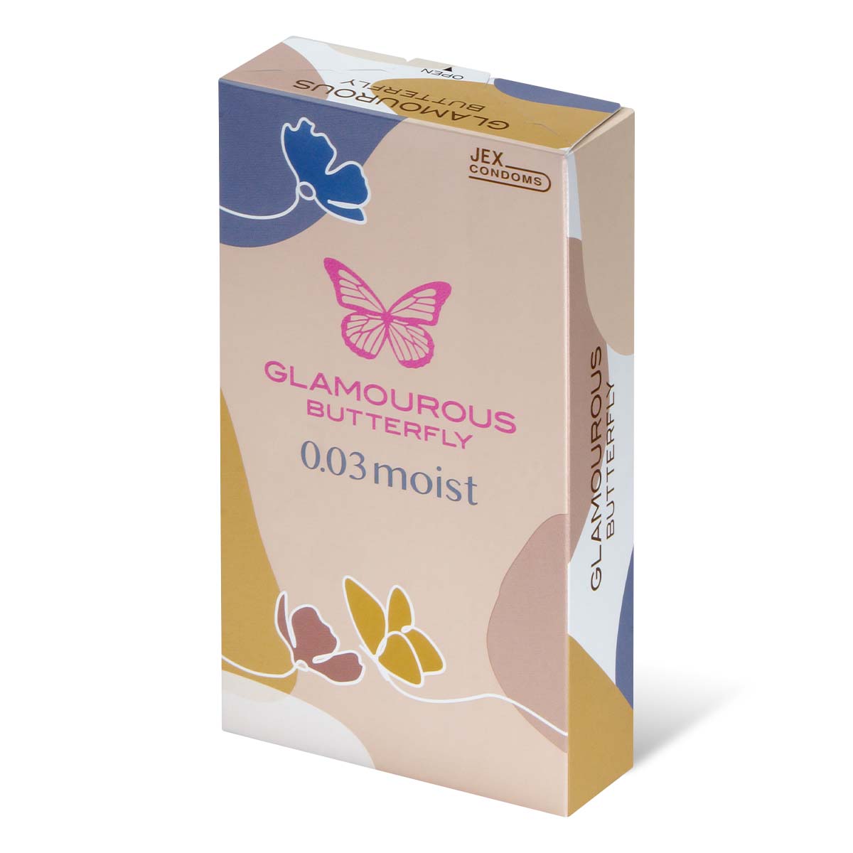 Glamourous Butterfly 0.03 Moist Type 8's Pack Latex Condom-p_1