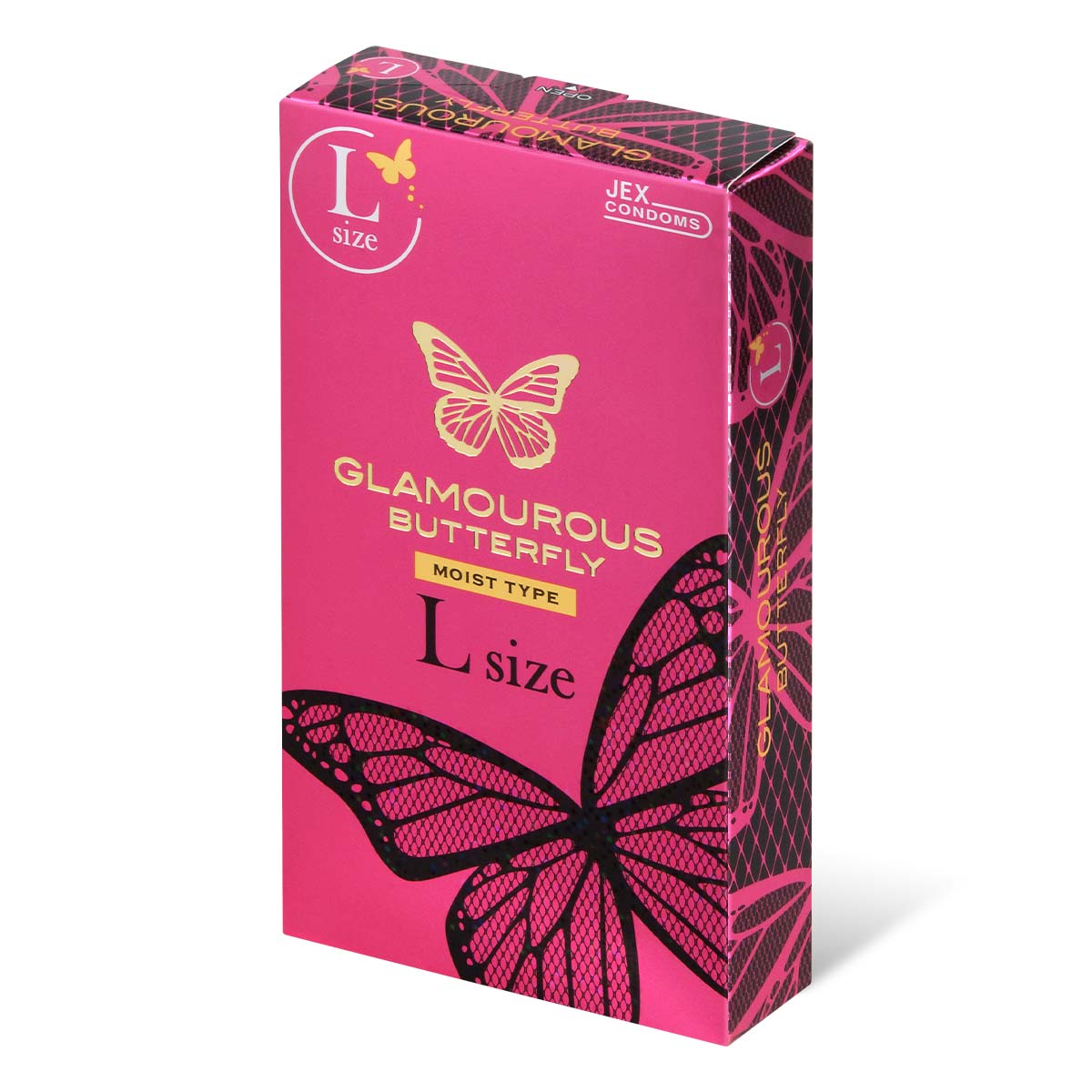 Glamourous Butterfly Moist Type Large Size 8's Pack Latex Condom-p_1