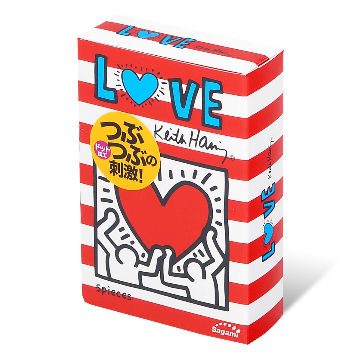 Sagami LOVE Keith Haring Dots 5's Pack Latex Condom-p_1