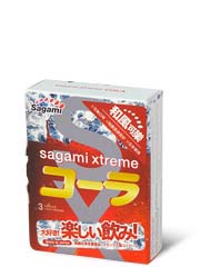 Sagami Xtreme Cola 3's Pack Latex Condom-p_1