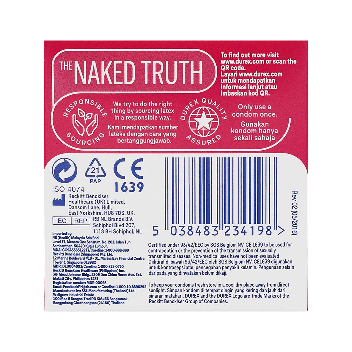 Durex Pleasure Max 3's Pack Latex Condom (Parallel Import)-p_3