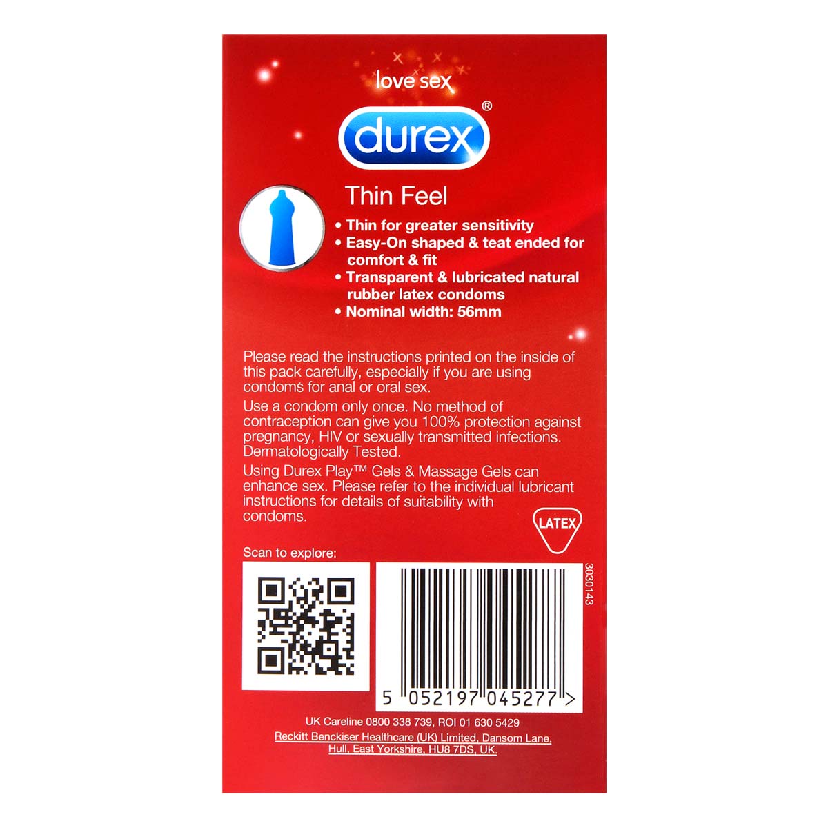 Durex Thin Feel 12's Pack Latex Condom-p_3