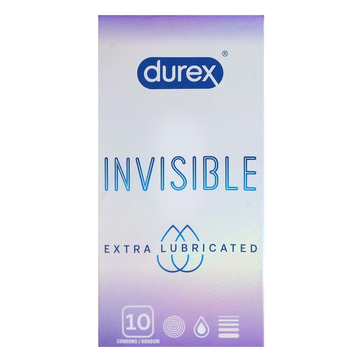 Durex 杜蕾斯 Invisible Extra Lubricated 10 片装 乳胶安全套-p_2