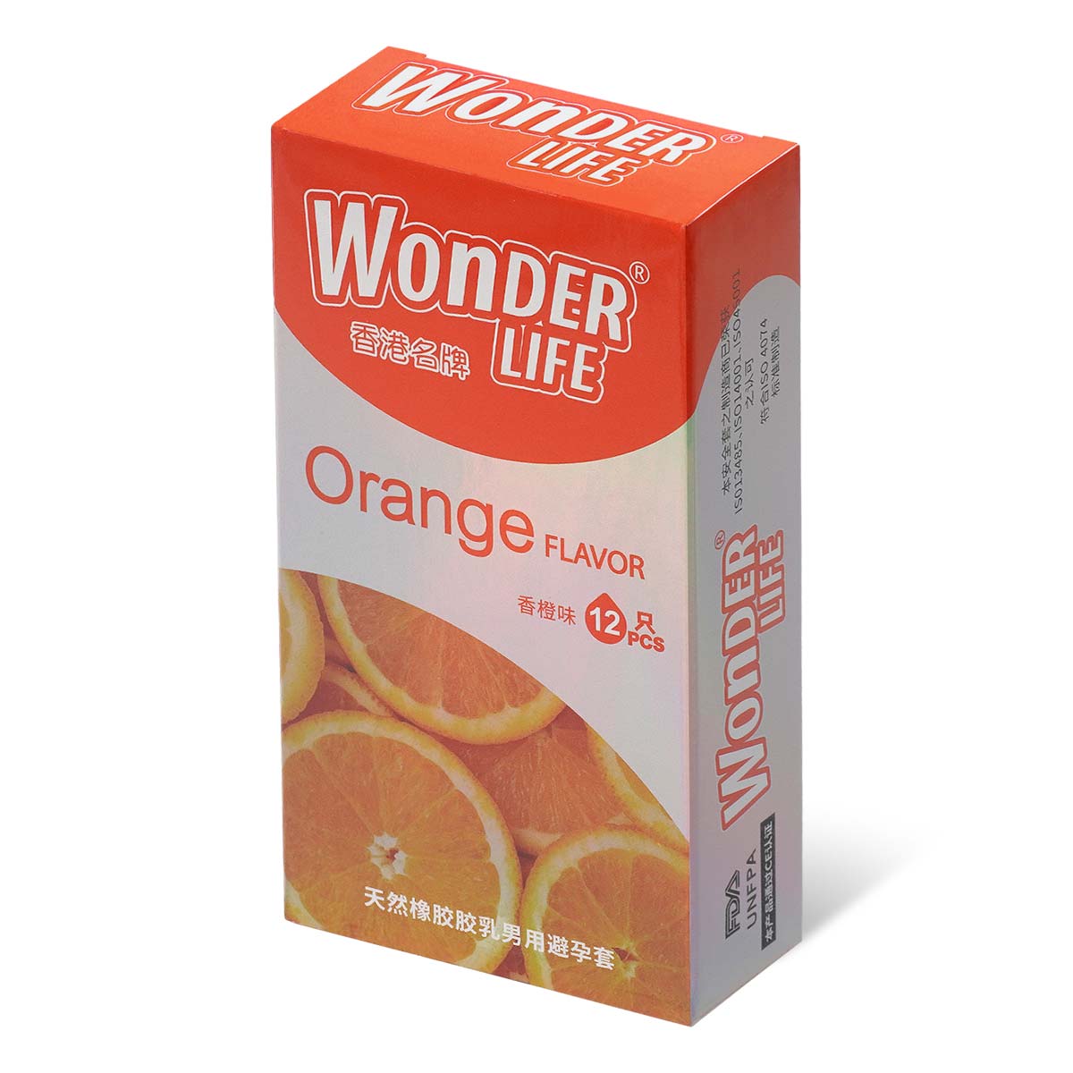 Wonder Life Orange Flavor 12's Pack Latex Condom-p_1