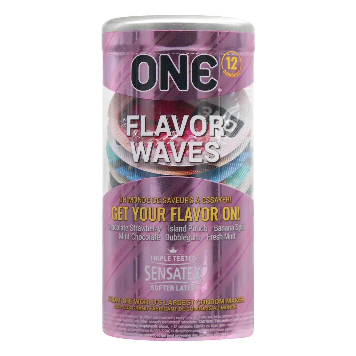 ONE FlavorWaves 12's Latex Condom-thumb_2