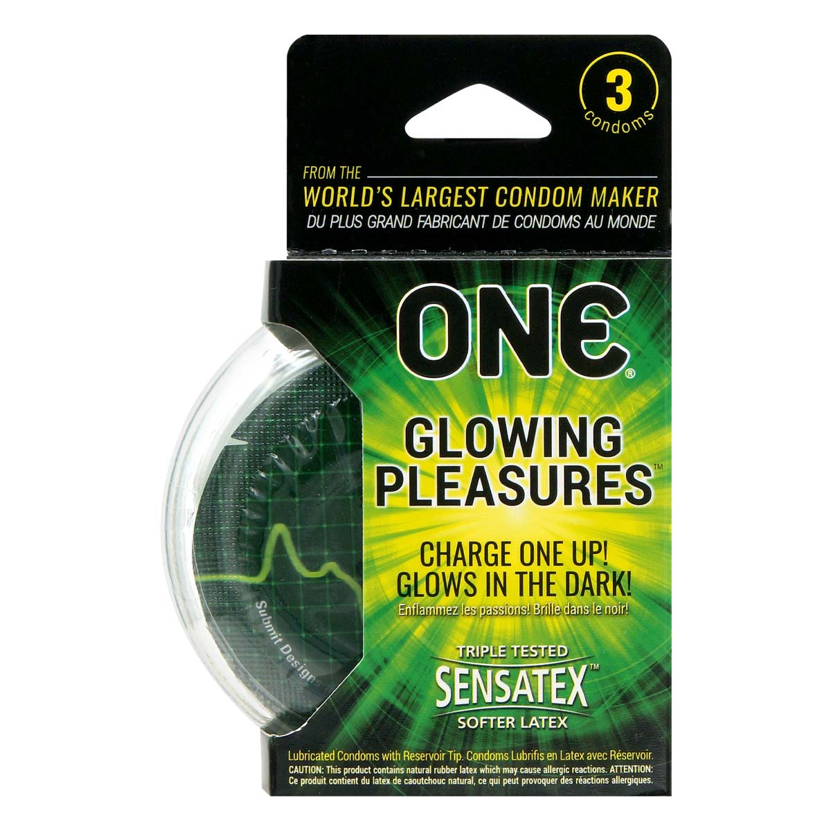 ONE Glowing Pleasures 3's Latex Condom-p_2