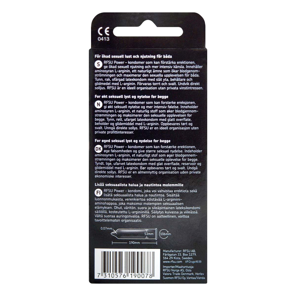 RFSU Power L-Arginine 10's Pack Latex Condom-p_3