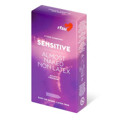 RFSU Sensitive 6's Pack 58mm Non-Latex PU Condom-thumb