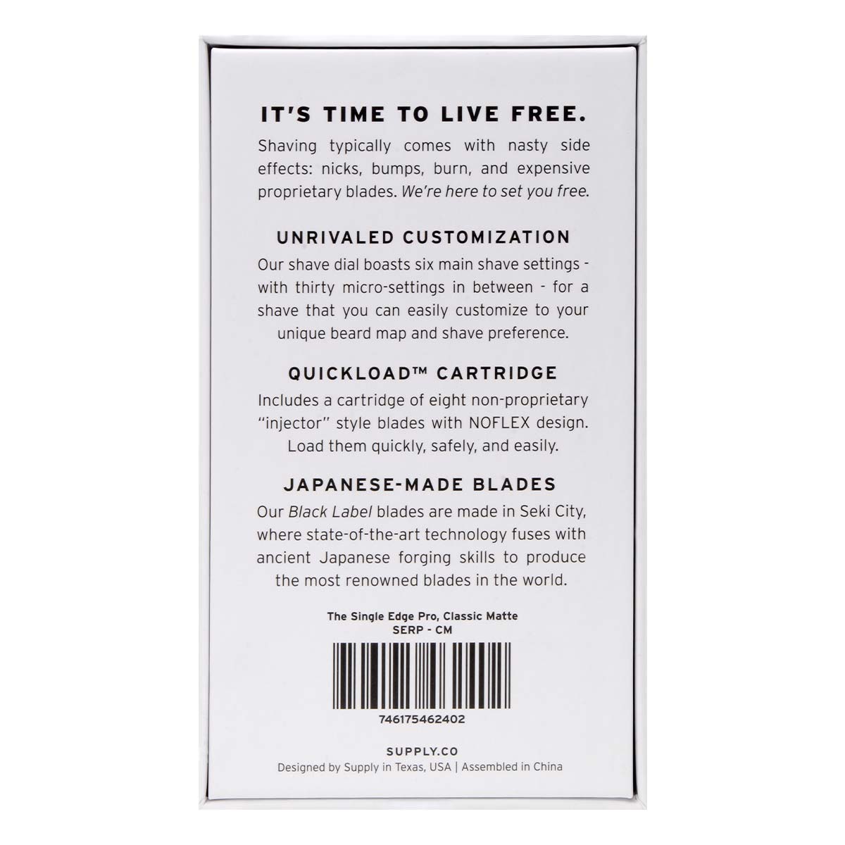 SUPPLY ザ・シングルエッジレーザー Pro アロイ クラシックマット (つや消しの銀)-p_3