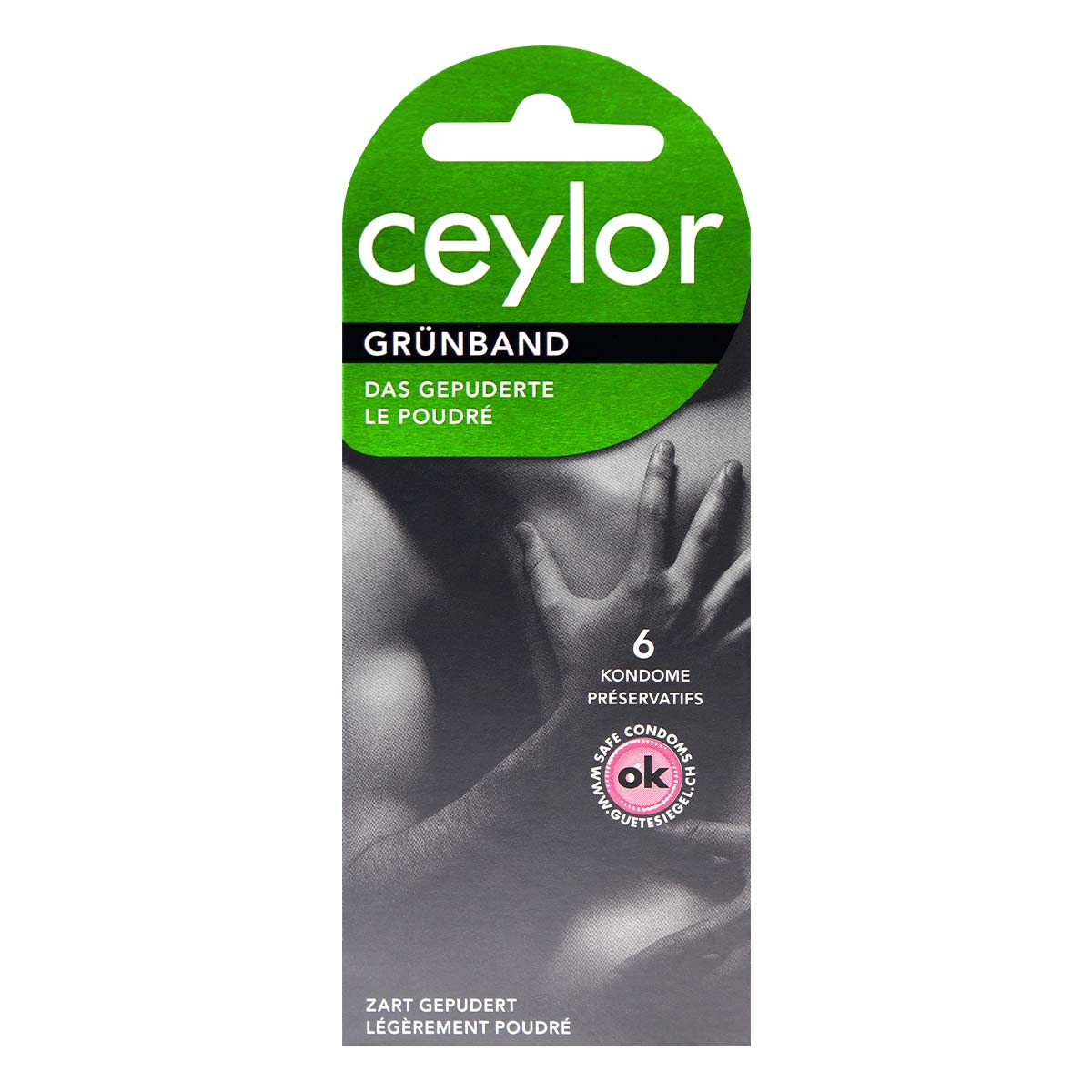 ceylor 绿带 不含润滑剂型 6 片装 乳胶安全套-p_2