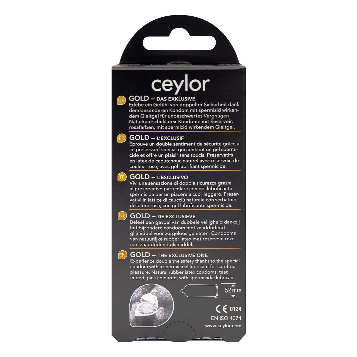 ceylor (セイラー) ゴールド ラテックスコンドーム 12個入-p_3