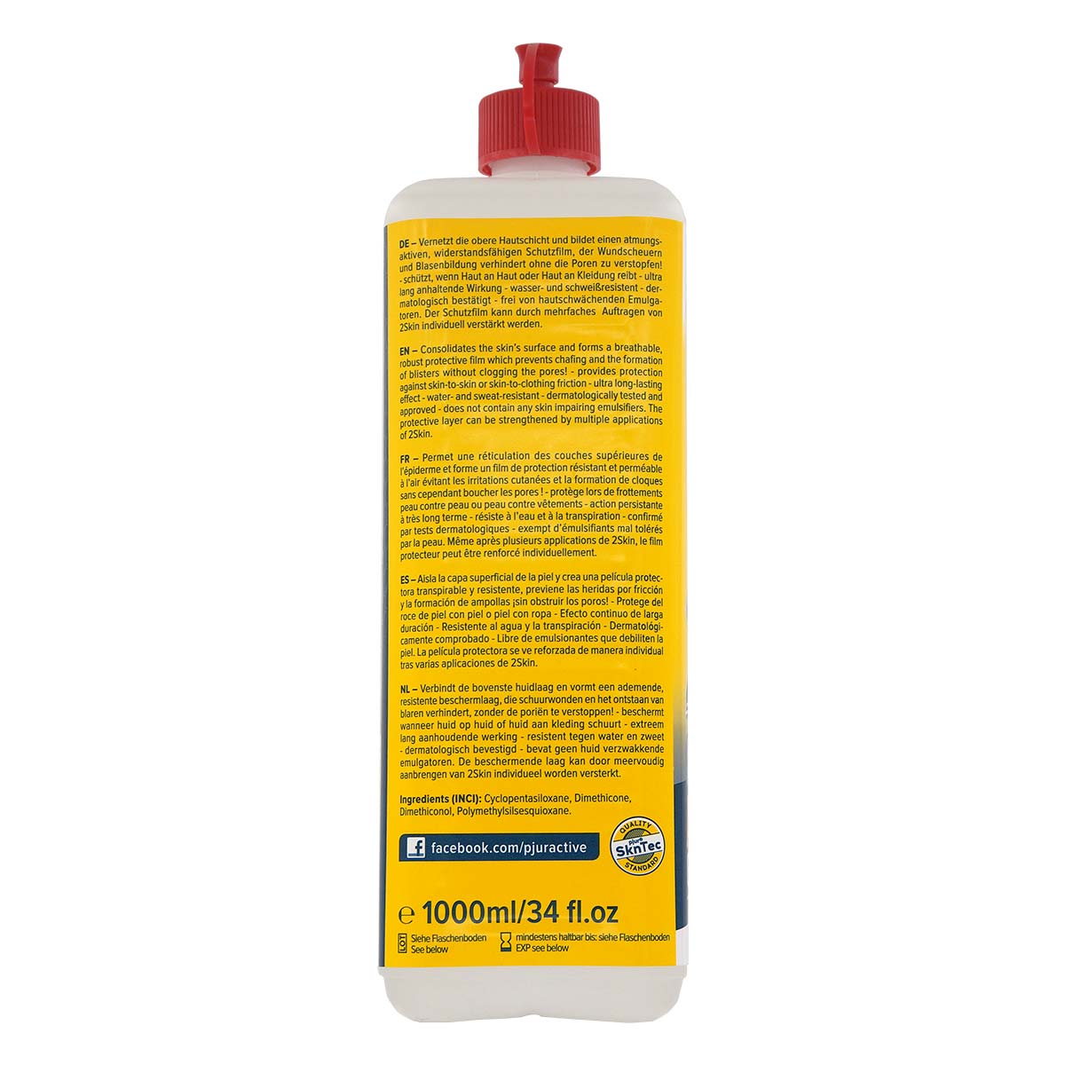 pjuractive 2skin ANTI-CHAFING GEL - 1000ml refill bottle - International Edition-p_3