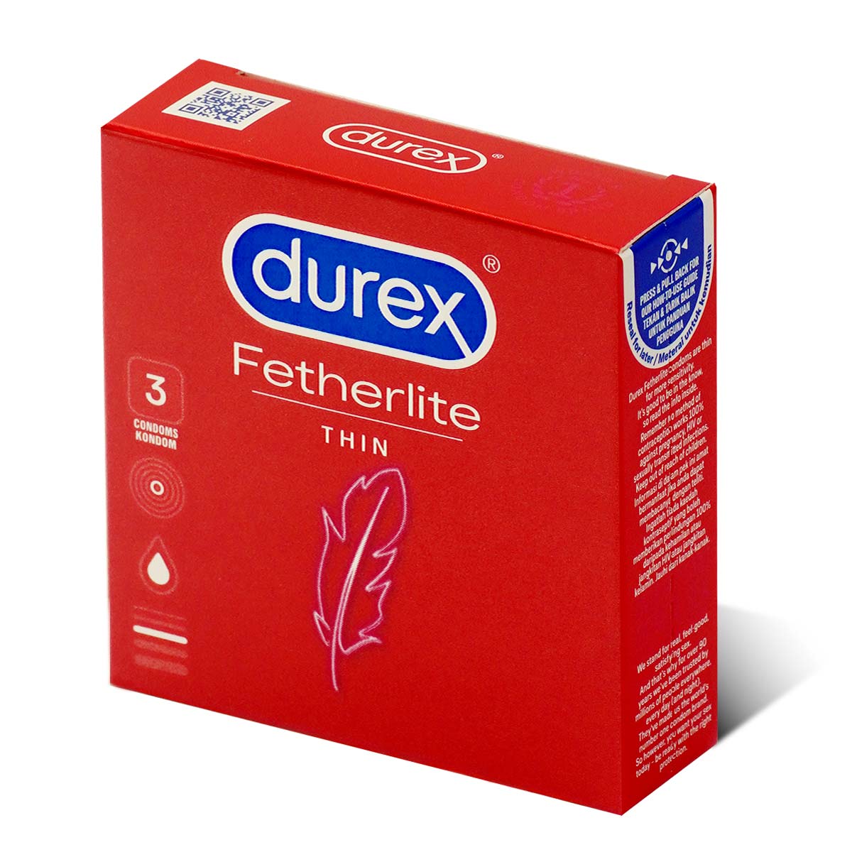 Durex Fetherlite 3's Pack Latex Condom (Parallel Import)-p_1