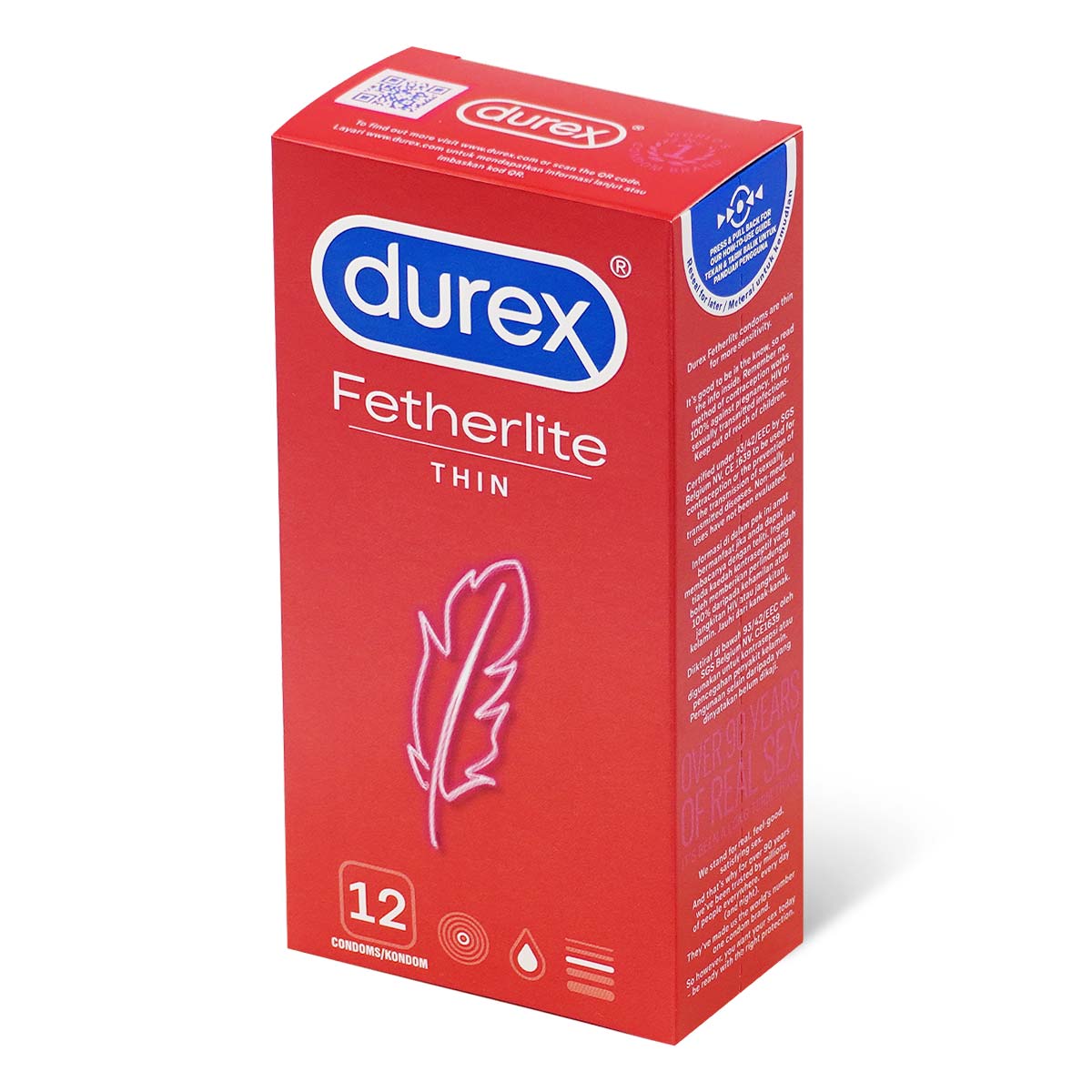 Durex Fetherlite 12's Pack Latex Condom (Parallel Import)-p_1