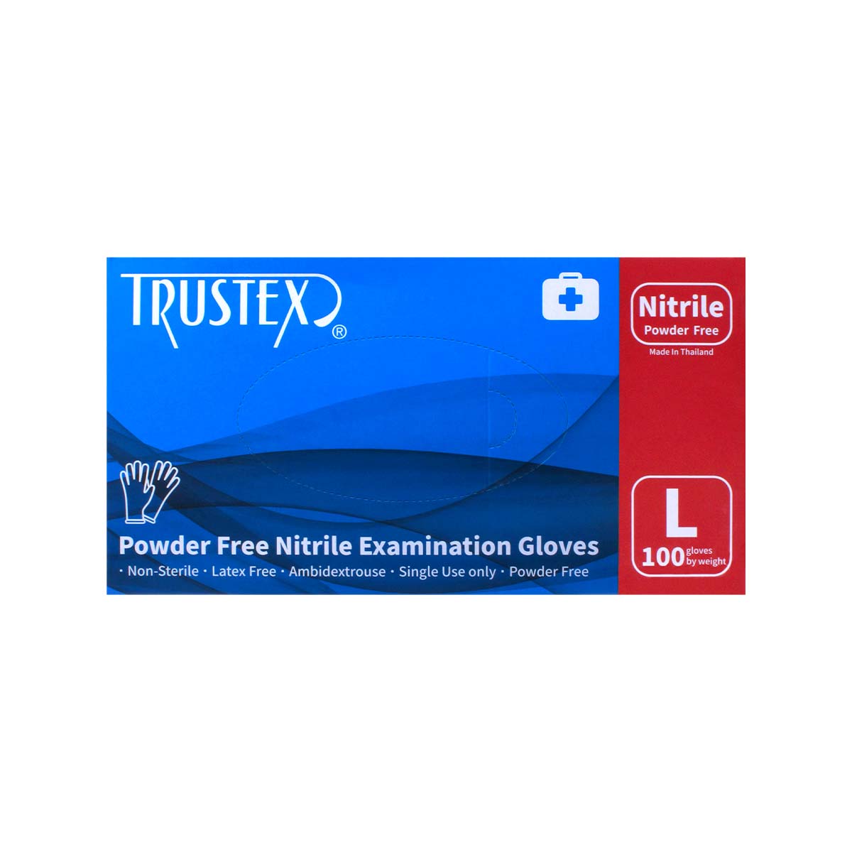 TRUSTEX Nitrile Examination Gloves (L SIZE) 100 pieces-p_2