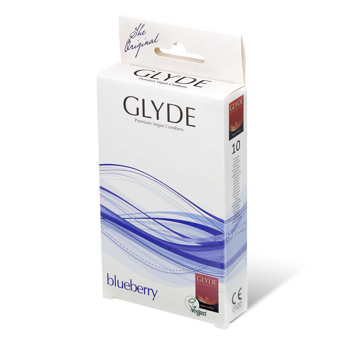 Glyde Vegan Condom Blueberry 10's Pack Latex Condom-p_1