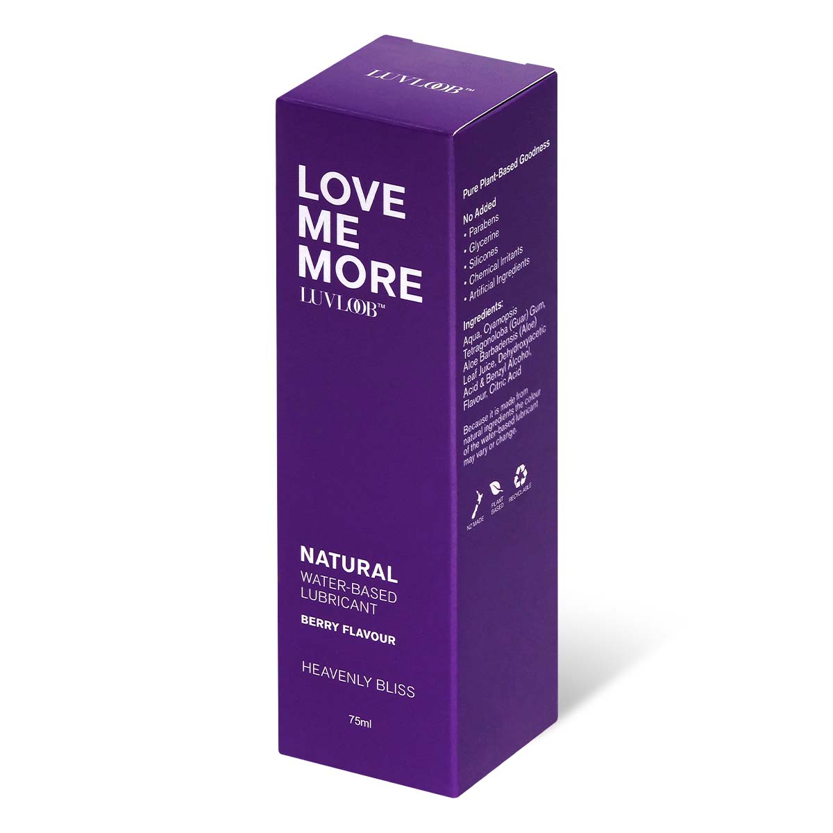 Luvloob NATURAL WATER BASED LUBRICANT (Berry Flavour) 75ml-p_1