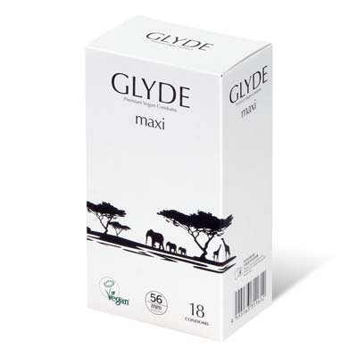 Glyde Vegan Condom Maxi 56mm 18's Pack Latex Condom-thumb