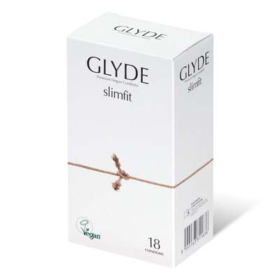Glyde Vegan Condom Slimfit 49mm 18's Pack Latex Condom (Short Expiry)-thumb