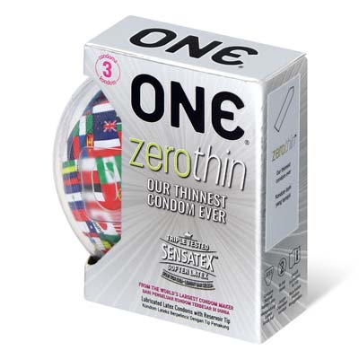 ONE ZeroThin 3's Latex Condom-thumb