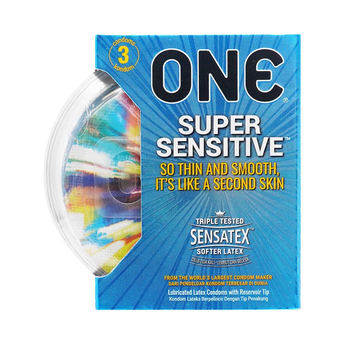 ONE 超觸感 3 片裝 乳膠安全套-p_2