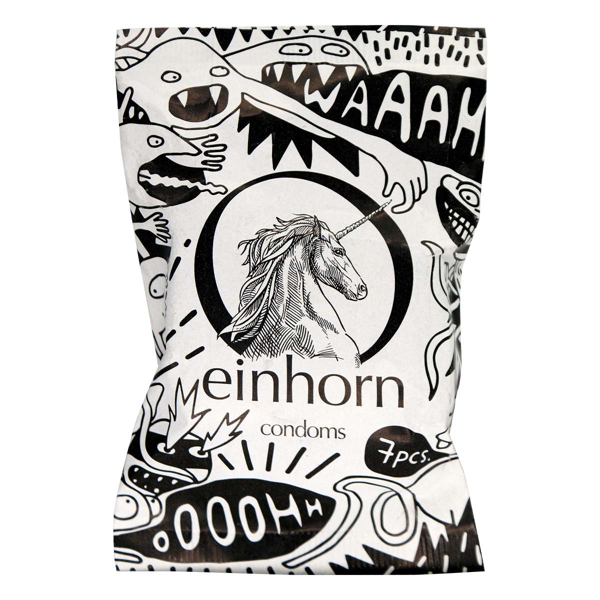 Einhorn 白色怪獸 素食主義 7 片裝 乳膠安全套-p_2
