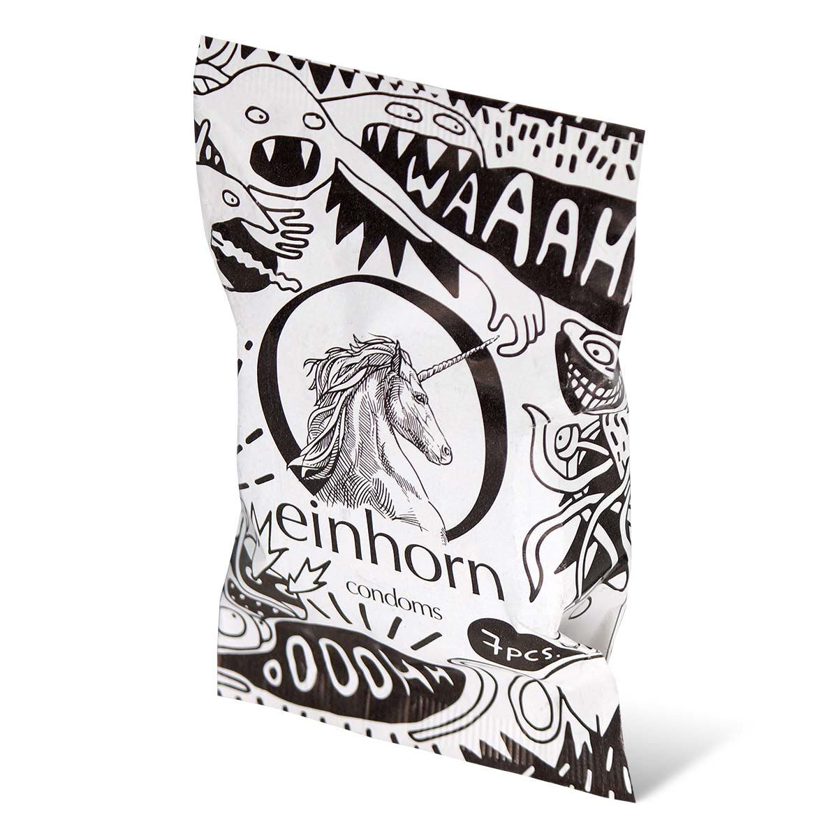 Einhorn White Monster Vegan Condom 7's Pack Latex Condom-p_1