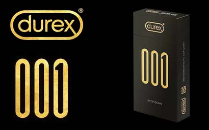 Durex 001 3's Pack Polyurethane Condom-hot
